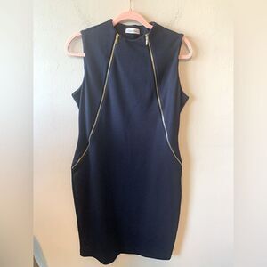 Calvin Klein Navy blue sheath dress size S‎